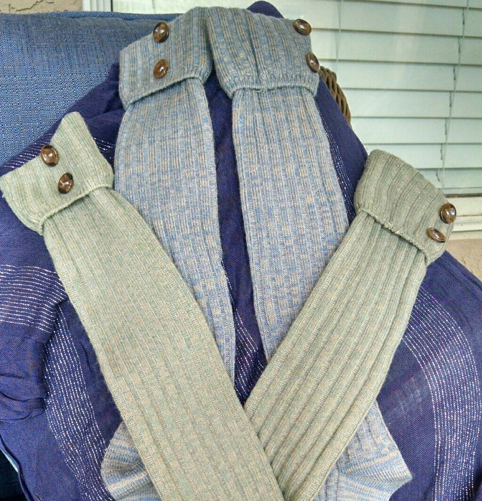 Boot Socks, Women's, Blue & Green, Both $15 Total